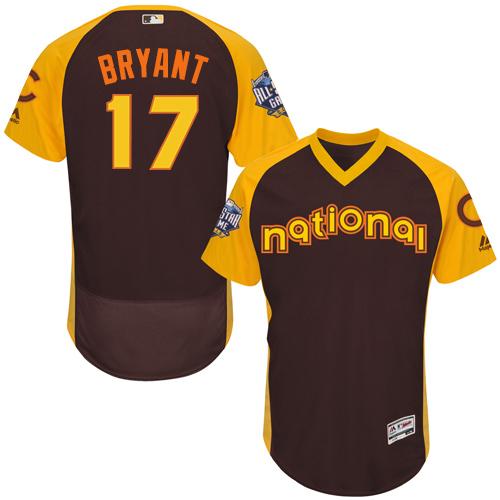 Cubs #17 Kris Bryant Brown Flexbase Authentic Collection 2016 All-Star National League Stitched MLB Jersey